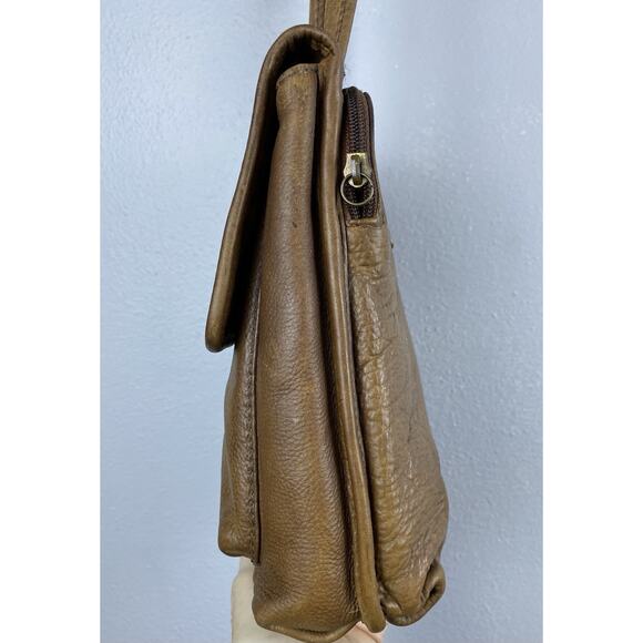 Vintage Fossil Small Brown Pebbled Leather Crossbody Handbag - Picture 6 of 16